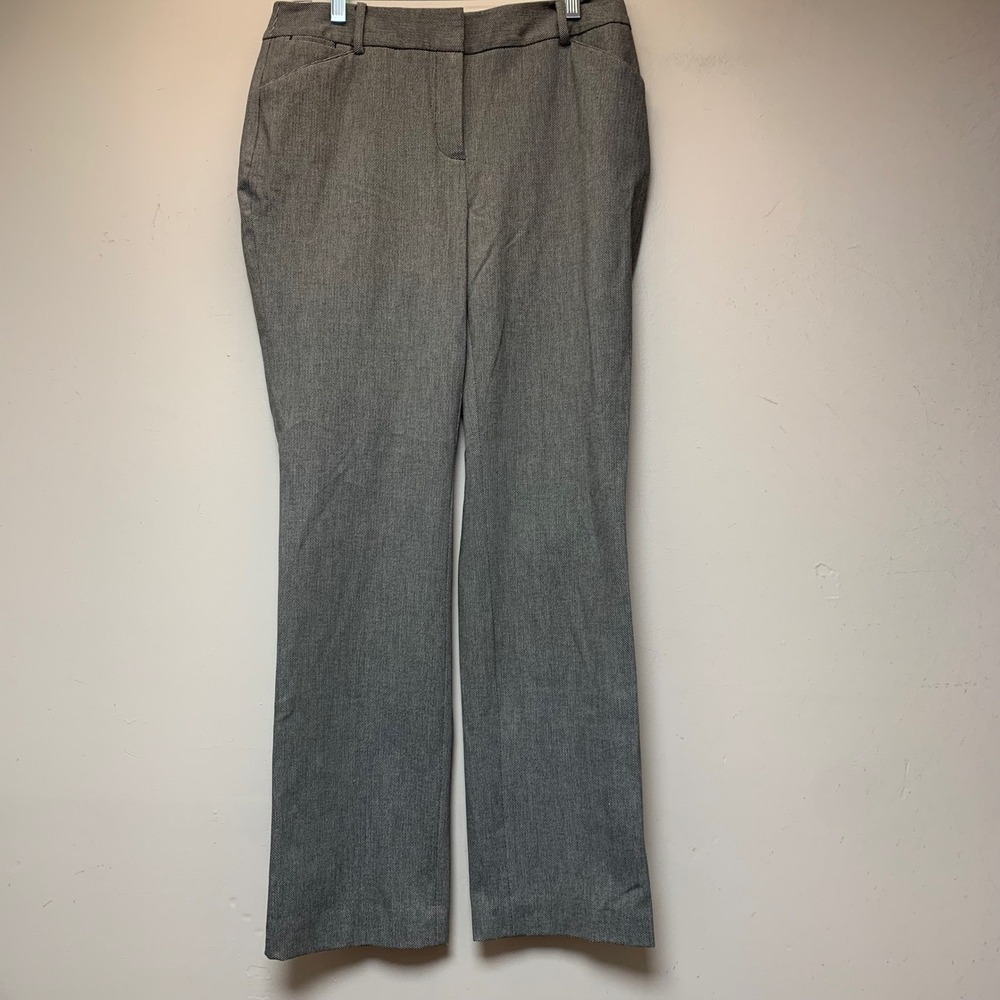 Chico's So Slimming Straight Leg Pants Women 0R 4R Grey Like New Workwear